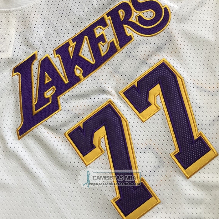 Camiseta Manga Corta Los Angeles Lakers Luka Doncic NO 77 Blanco
